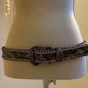 Stunning one of a kind Italian leather belt.